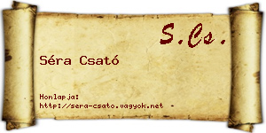 Séra Csató névjegykártya